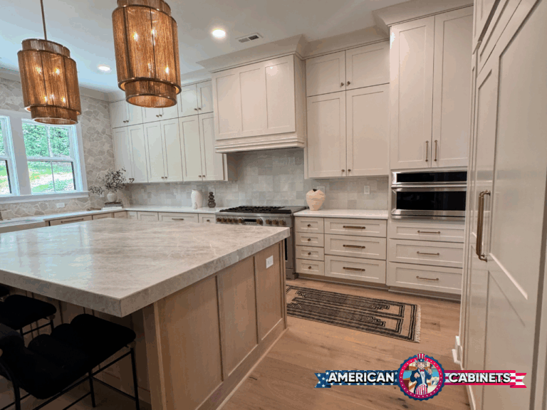 Kitchen Cabinet And Hood Trending Bohemian Cream And Oak By American Cabinets 1